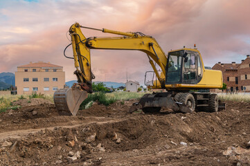 Heavy machinery for the construction, moving earth