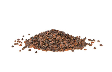 Buckwheat, Black Buckwheat, Buckwheat for Birds on white background