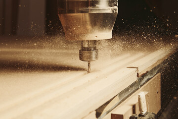 Cnc wood cutting cutter, machine with numerical control. - 642952937