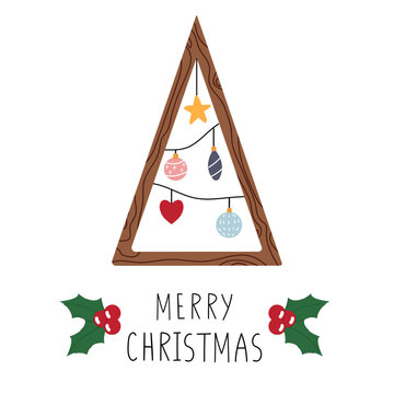Merry Christmas and Happy New Year greeting card.