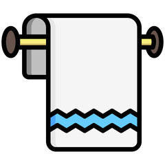 Towel icon often used in design, websites, or applications, banner, flyer to convey specific concepts related to gym and fitness.