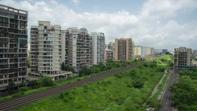 View of New emerging CIDCO residential node Ulwe of Navi Mumbai, India