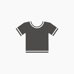 Round neck t-shirt vector icon. fashion, clothing symbol