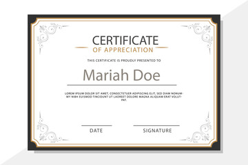 course certificate. business card template. certificate template.