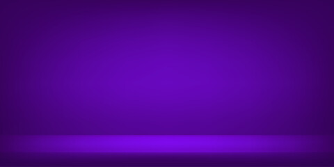 Purple studio room background. Abstract gradient black. Space for selling products on the website. Template mock up for display of product. Business backdrop. Vector illustration.