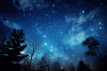 Fototapeta na wymiar Nightly sky scene with stars