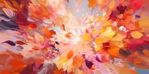 Beautiful abstract colorful impressionistic floral design background. beautiful Generative AI AIG32