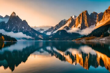 sunrise in the mountains