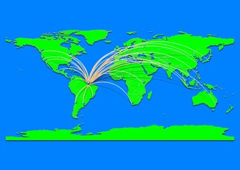 Vibrant Tucuruí, Brazil map - Export concept map for Tucuruí, Brazil on World map. Suitable for export concepts. File is suitable for digital editing and prints of all sizes.
