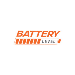Battery logo vector symbol, power, energy, Charging battery sign icon battery percentage minimalistic icon