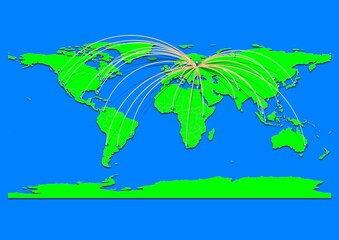 Vibrant Velikiye Luki, Russia map - Export concept map for Velikiye Luki, Russia on World map. Suitable for export concepts. File is suitable for digital editing and prints of all sizes. - obrazy, fototapety, plakaty