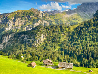 Switzerland landscape in the mountains