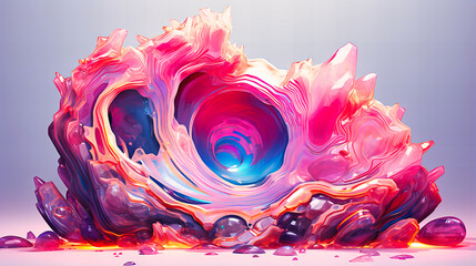 Obraz premium Glass Geode Crystal Inner Radiance