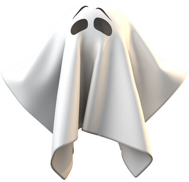 ghost with scared face a halloween concept