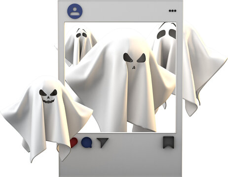 Social halloween with ghosts