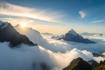 sunrise over the mountains