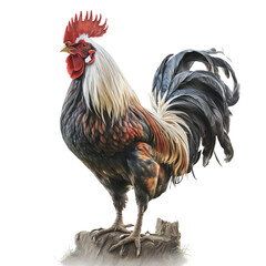 Rooster isolated on transparent background
