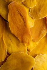 Dried mango fruit pattern. No added suger healthy snack.