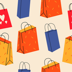 Vector illustration of a pattern with gifts.Seamless pattern with gifts.Idea for gift wrapping,wallpaper,textiles.