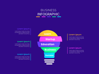 creative light bulb idea concept of Infographic