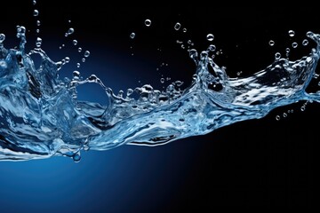 The image showcases a water splash that is separate from its background, with beautiful and clean splashes of water.