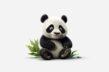 cute and funny 3d panda
