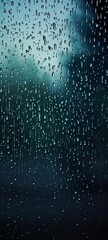 Rain drops on glass window iPhone wallpaper made with Ai generative technology