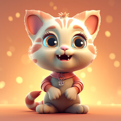 cute and funny 3d cat