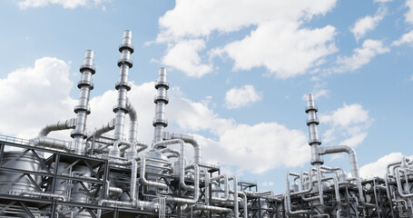 Industrial factory pipeline steel gas oil petroleum petrochemical turbine electrical refinery plant...