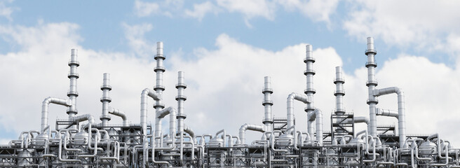 Industrial factory pipeline steel gas oil petroleum petrochemical turbine electrical refinery plant...