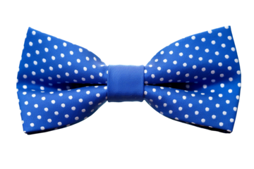 Blue bow tie isolated on transparent or white background, png