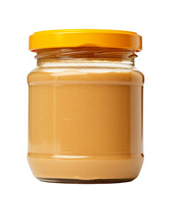 Jar of peanut butter isolated on transparent or white background, png