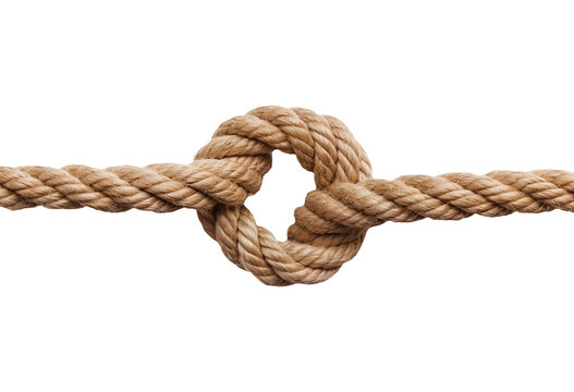 Rope loop isolated on transparent or white background, png
