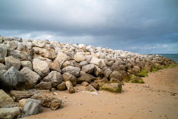 vue du rivage minéral à Saint Denis d'Oléron en France