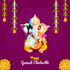 Ganesh Chaturthi Template with background