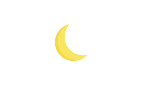 crescent moon half circle animated greenscreen moon display