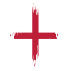 brush flag england transparent background, england brush watercolour flag design template element PNG file england flag