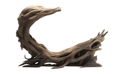 driftwood aquarium aquascape design element isolated on a transparent background, PNG