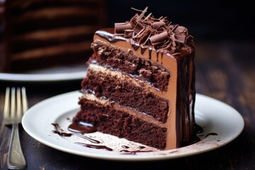 Layered delicious chocolate cake