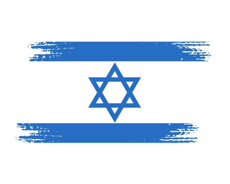 brush flag israel transparent background, israel brush watercolour flag design template element PNG file israel flag