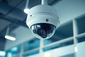 Office building CCTV camera ensures round the clock video recording providing safety from theft through digital surveillance