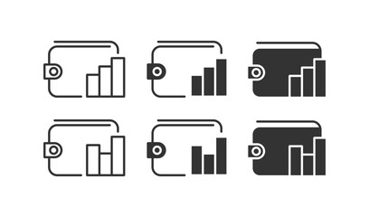 Wallet and grasph icon. Vector illustration design.