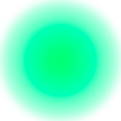 Blurred green gradient transparent circle background. 