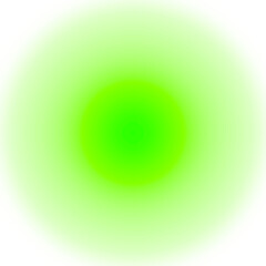 Blurred green gradient transparent circle background. 