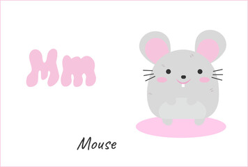 mouse letter m english alphabet