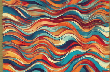 Abstract colorful wave background for a design created