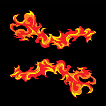 Illustration Vector Graphic of Fire Design. Cartoon fire