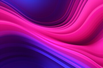 Abstract neon pink and blue waves wallpaper. AI generated