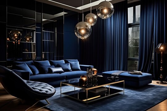 Navy Blue Living Room Images Browse