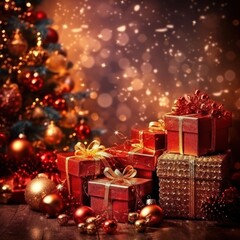 Fototapeta na wymiar Christmas and new year holidays concept